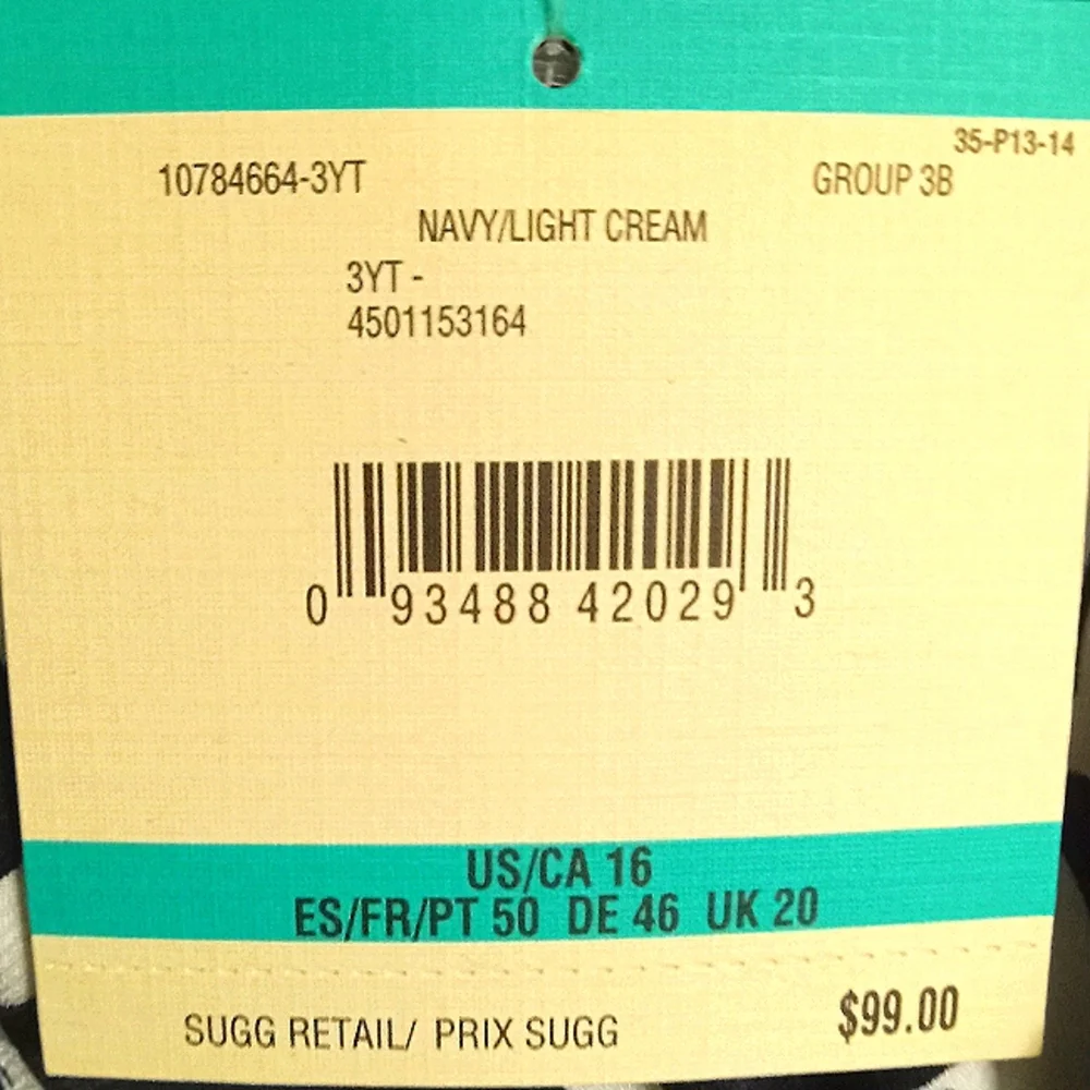 Anne Klein Women's Sz 16 navy & light cream NWT 3/4 sleeve dress. - Picture 4 of 4